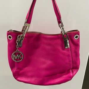 NWOT BARBIE Pink Michael Kors Leather Bag